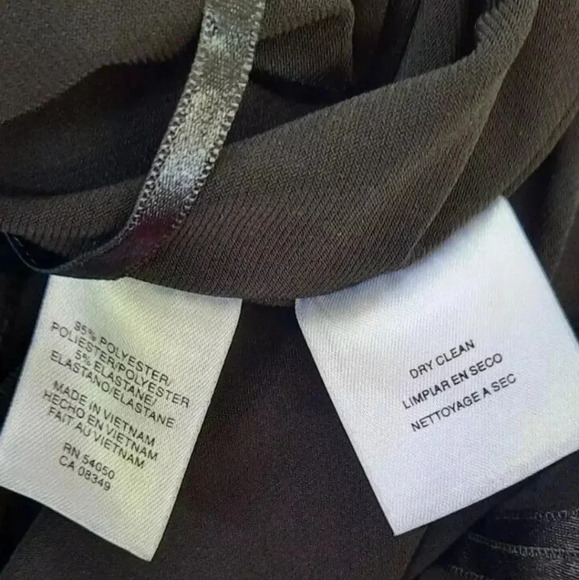 Anne Klein Womens Dress Black A Line Sleeveless Lined Ruched Stretch Size 14 - Picture 6 of 6